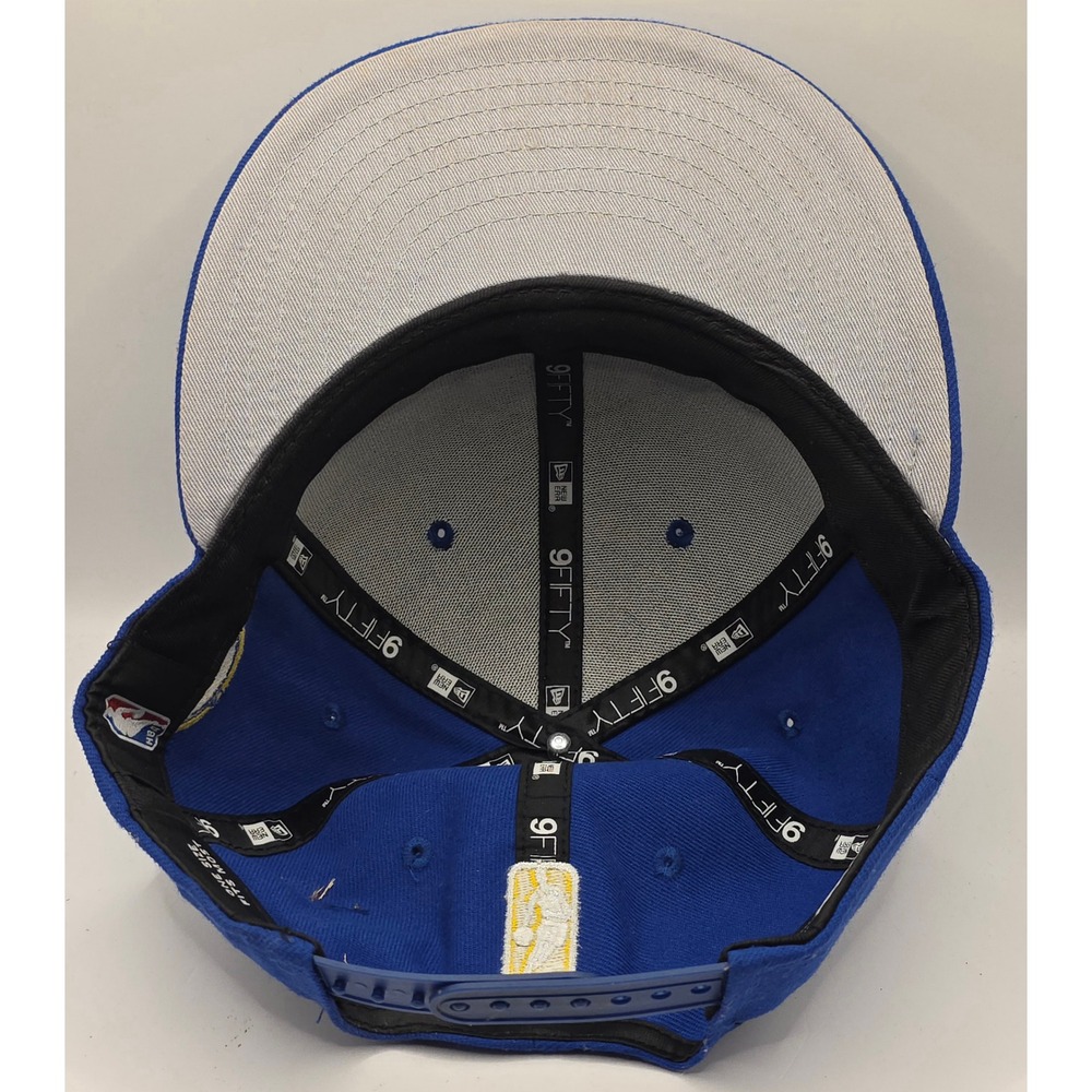Golden State Warriors New Era 9FIFTY Snapback Hat Royal Blue NBA Flat Bill Cap - Picture 6 of 11